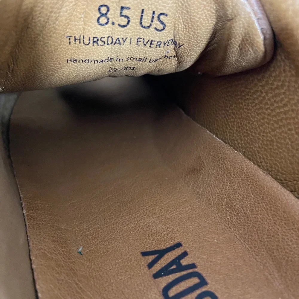Thursday Boot Co Premier Low Top Mens 8.5 Toffee Leather Sneakers Handcrafted
